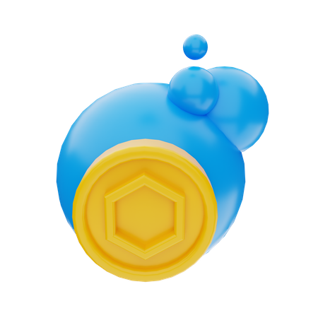 Bubble NFT Token  3D Illustration