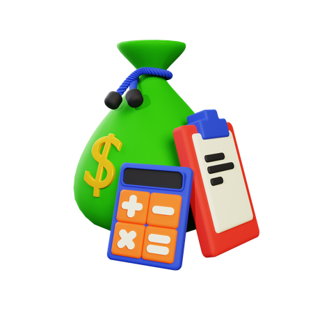 Budget Calculation  3D Icon