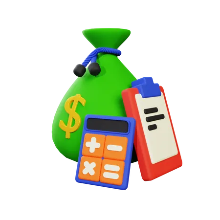 Budget Calculation  3D Icon