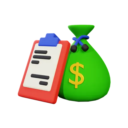 Budget List  3D Icon