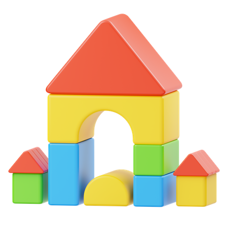 Building Blocks Toy  3D Icon