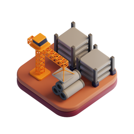 Building Construction  3D Icon