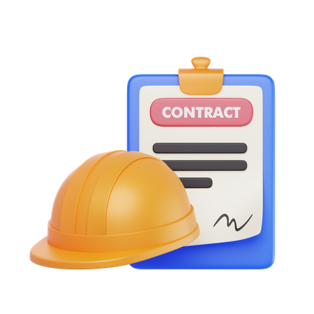 Building Contract Document  3D Icon