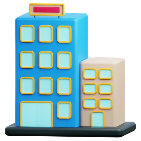 Buildings  3D Icon