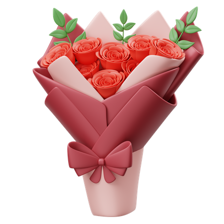 Buquê de rosas  3D Icon