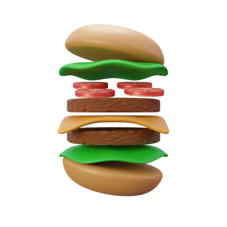 Burger  3D Icon