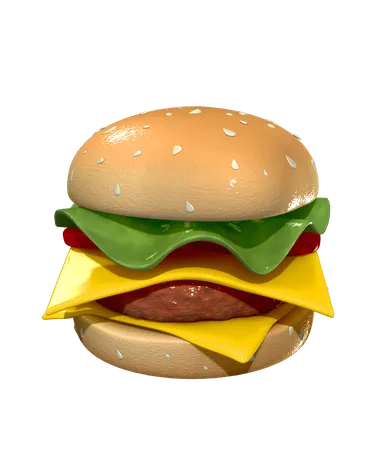 Burger  3D Illustration