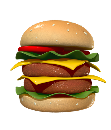 Burger  3D Illustration