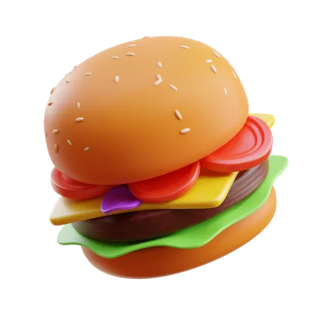 Burger  3D Illustration