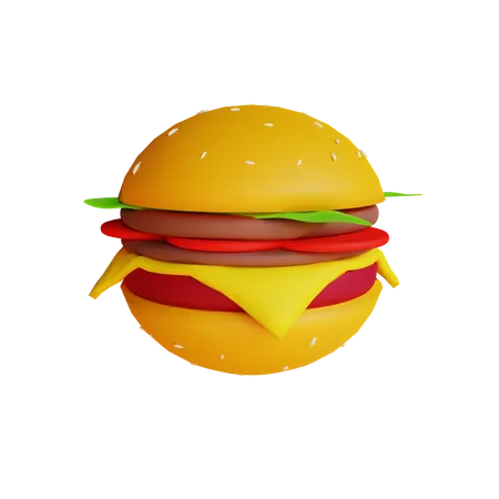 Burger  3D Illustration