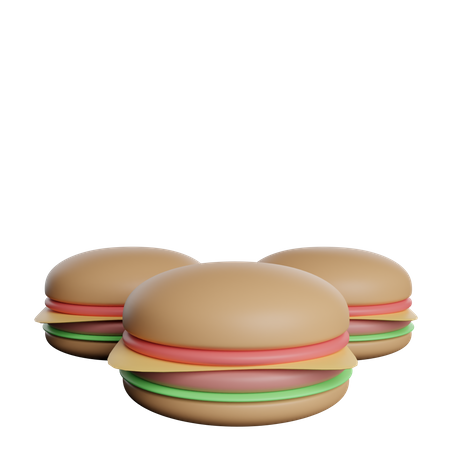 Burger  3D Illustration