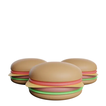 Burger  3D Illustration