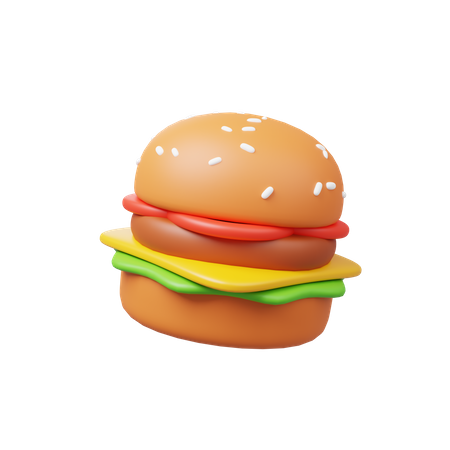 Burger  3D Illustration