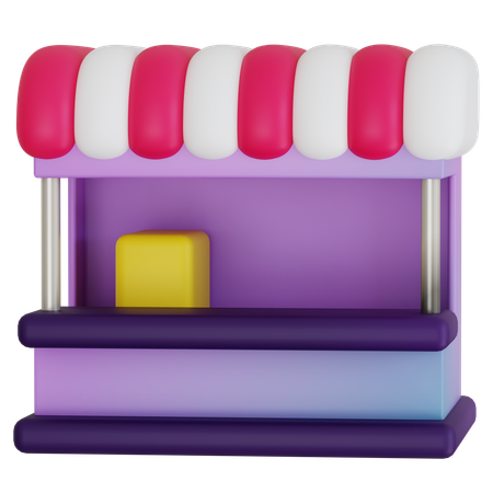 Burger Delivery Storefront  3D Icon