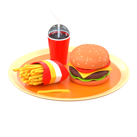 Burger-Mahlzeit  3D Icon