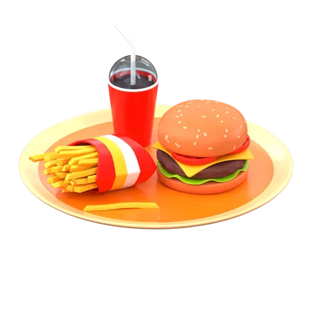 Burger-Mahlzeit  3D Icon