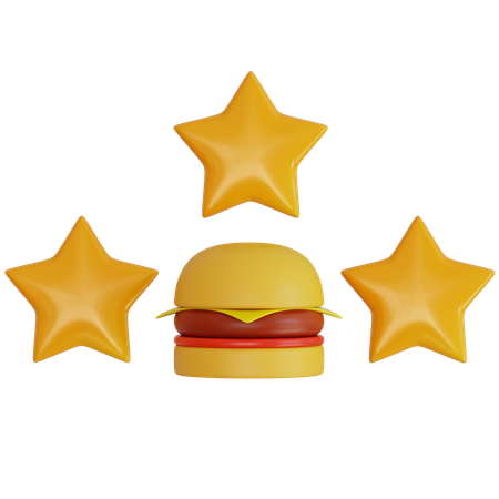 Burger Quality Rating  3D Icon