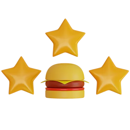 Burger Quality Rating  3D Icon