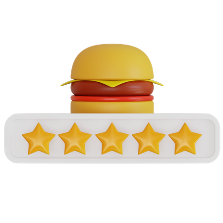 Burger Quality Rating  3D Icon