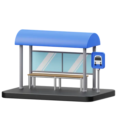 Bus Stop  3D Icon