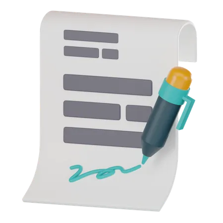 Business Contract  3D Icon