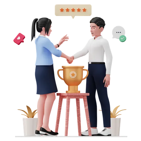 Business Deal  3D Illustration