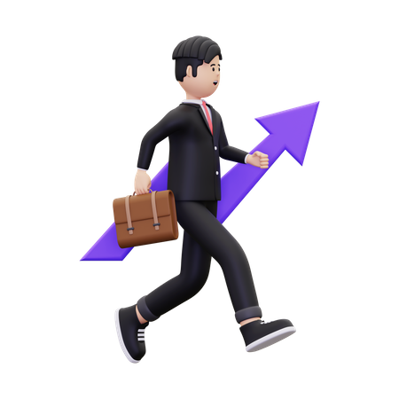 Business Growth Management  3D Illustration