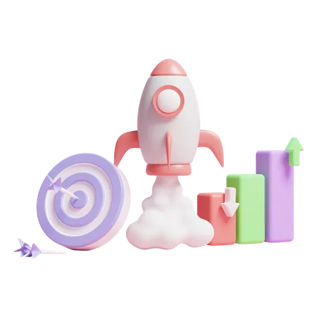 Business Launch  3D Icon