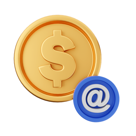 Business Mail Dollar Mail  3D Icon