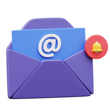 Business Mail Notification  3D Icon