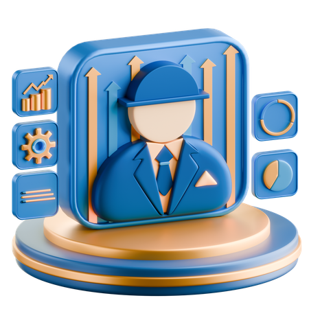 Business Management & Analytics  3D Icon