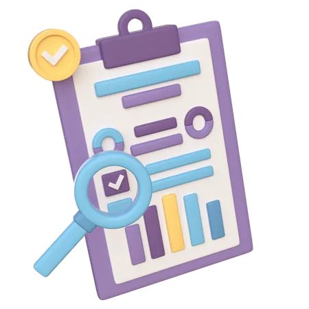 Business Report Analysis  3D Icon