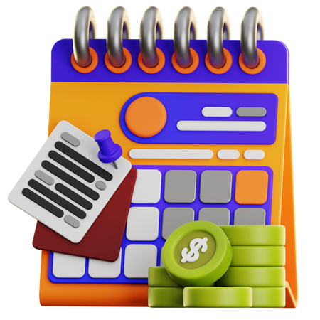 BUSINESS SCHEDULE  3D Icon