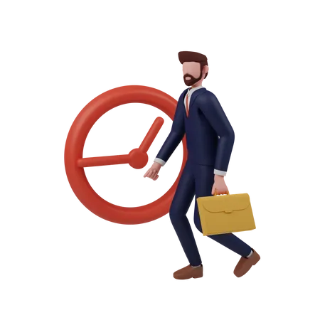 Businessman going to work  3D Illustration