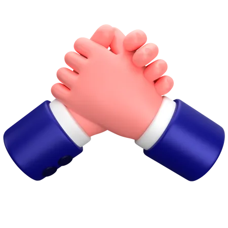 Businessman support or helping hand gesture  3D Icon