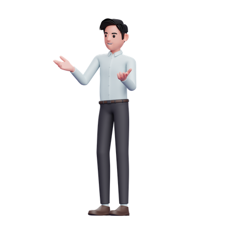 Businessman talking pose  3D Illustration