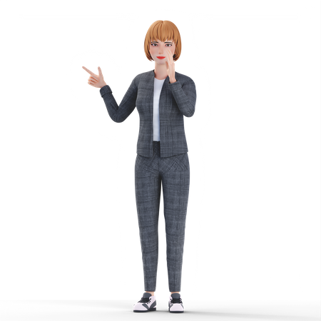 Businesswoman showing gesture  3D Illustration