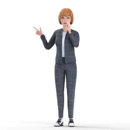 Businesswoman showing gesture  3D Illustration