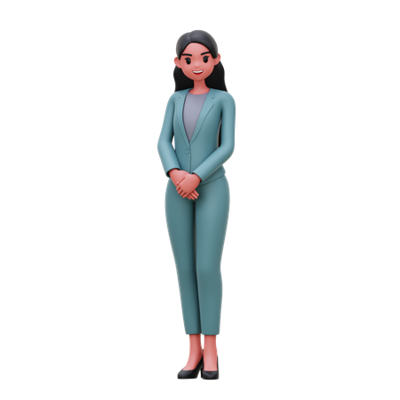 Businesswoman standing in professional manner  3D Illustration