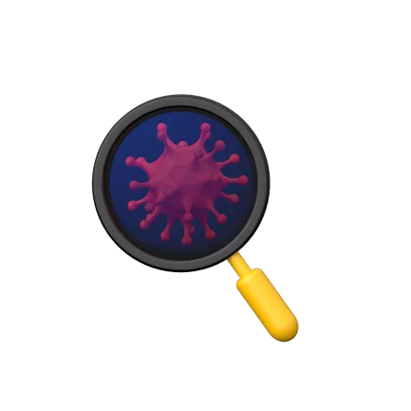 Búsqueda de bacterias  3D Icon