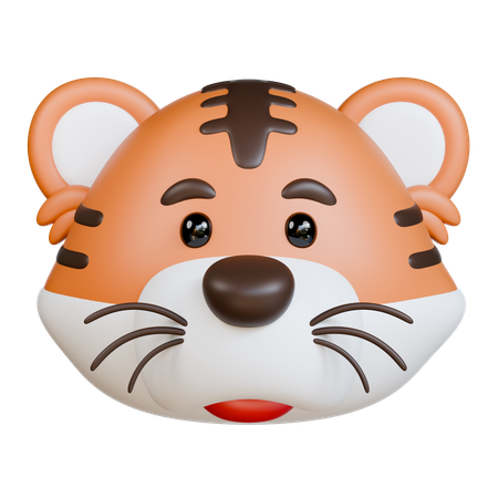 Cabeça de tigre  3D Icon