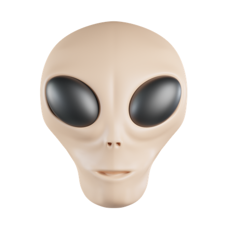 Cabeza alienígena  3D Icon