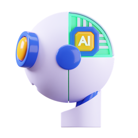 Cabeza de robot  3D Icon