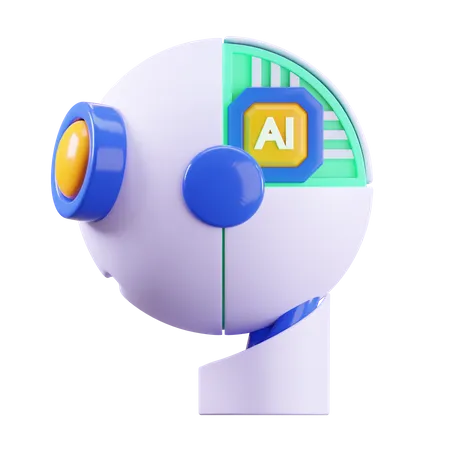 Cabeza de robot  3D Icon