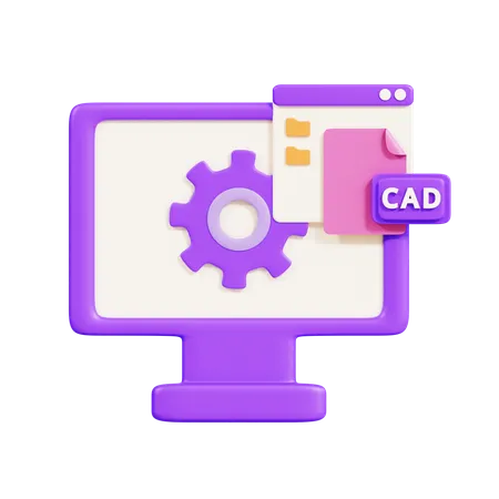 Cad Software  3D Icon