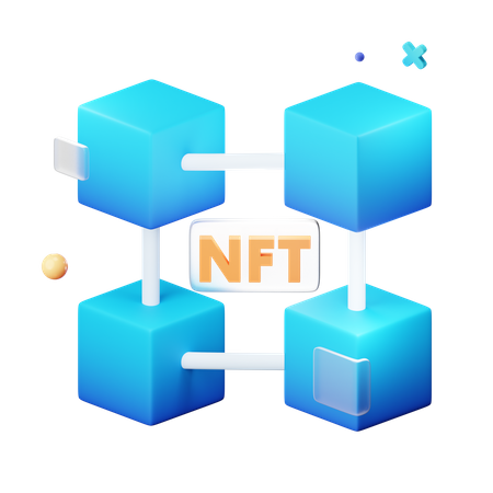 Cadeia nft  3D Icon