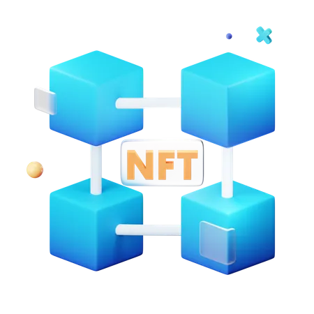 Cadeia nft  3D Icon