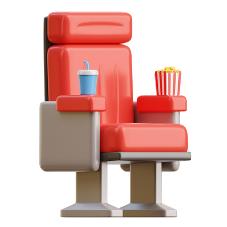 Cadeira de cinema  3D Illustration