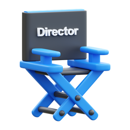 Cadeira de diretor de cinema  3D Icon