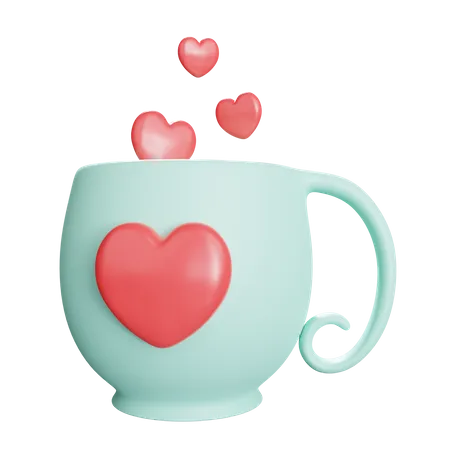 Amour du café  3D Illustration